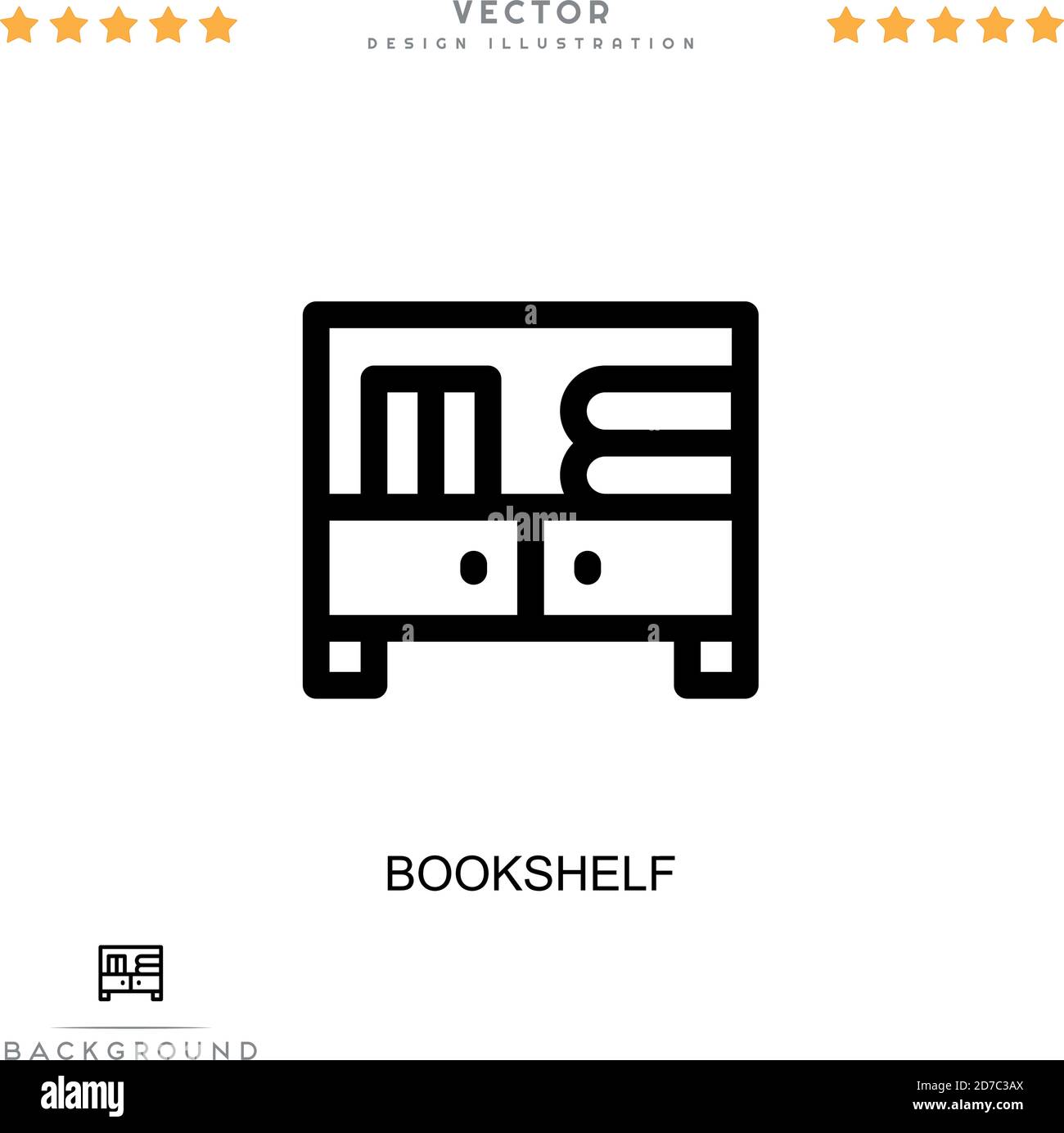 Bookshelf icon. Simple element from digital disruption collection. Line ...