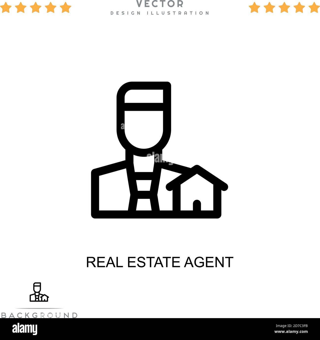 Real estate agent icon. Simple element from digital disruption