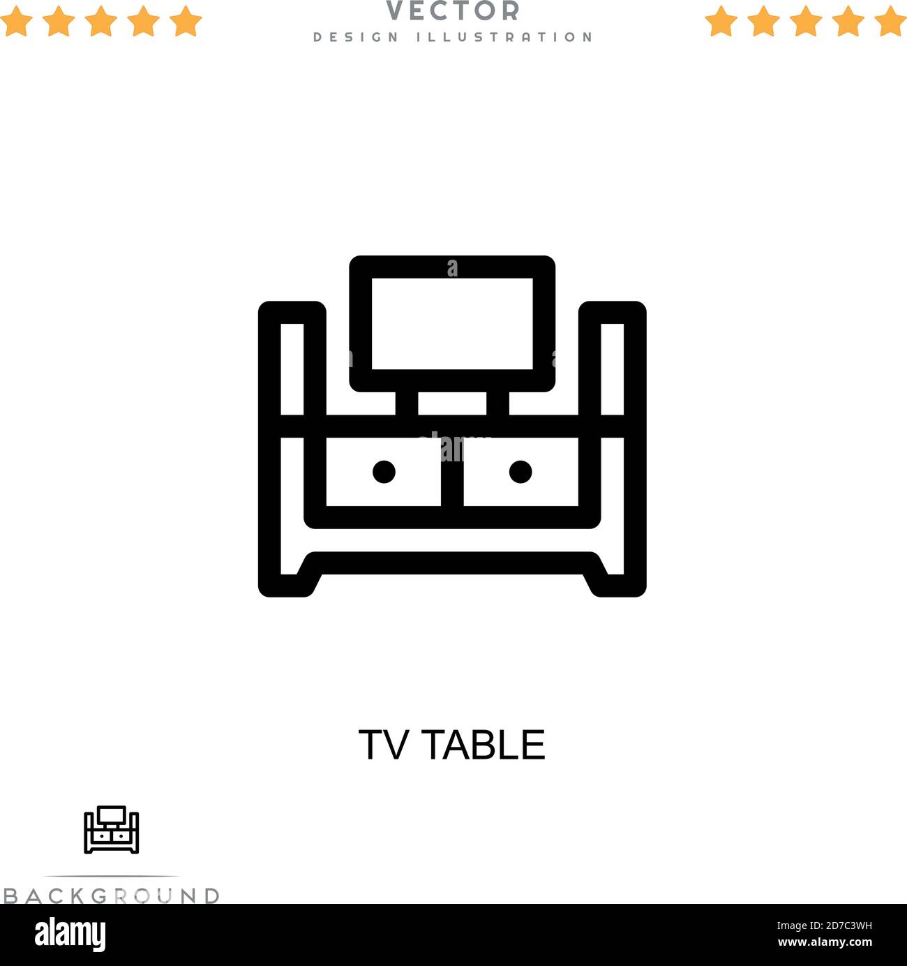 Tv table icon. Simple element from digital disruption collection. Line