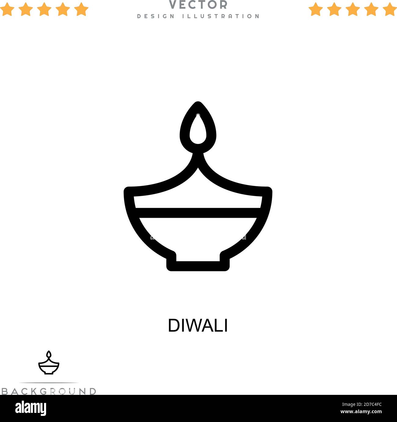 Diwali icon. Simple element from digital disruption collection. Line Diwali icon for templates, infographics and more Stock Vector