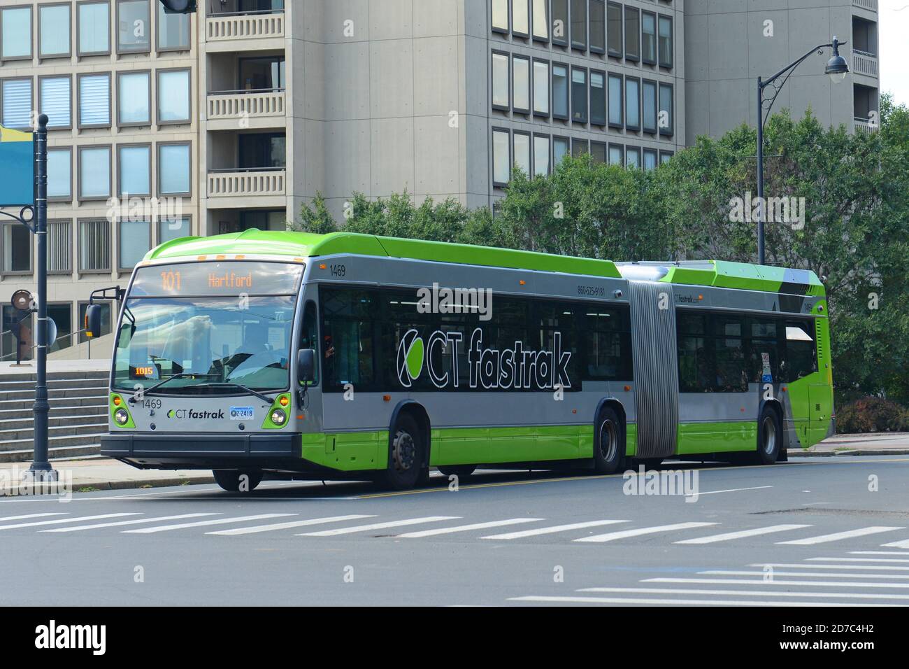 Connecticut CT transit Bus in downtown Hartford, Connecticut, USA Stock ...