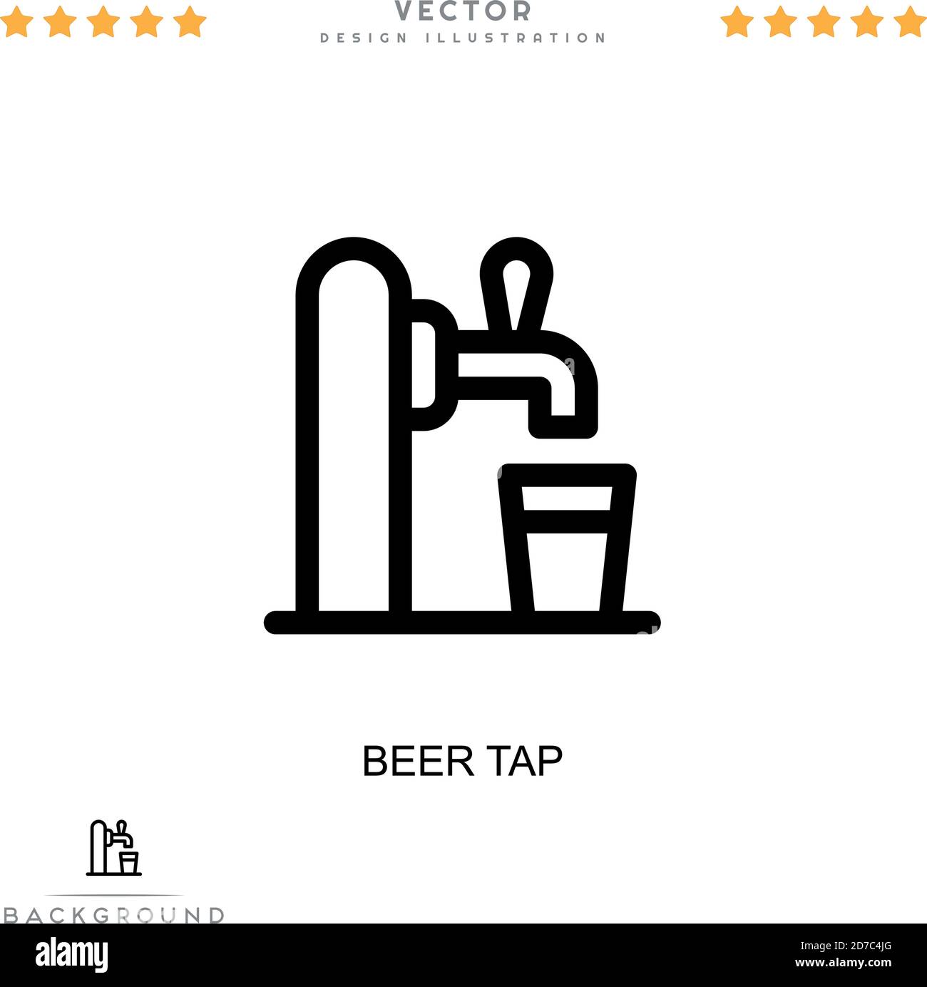 Beer tap icon. Simple element from digital disruption collection. Line