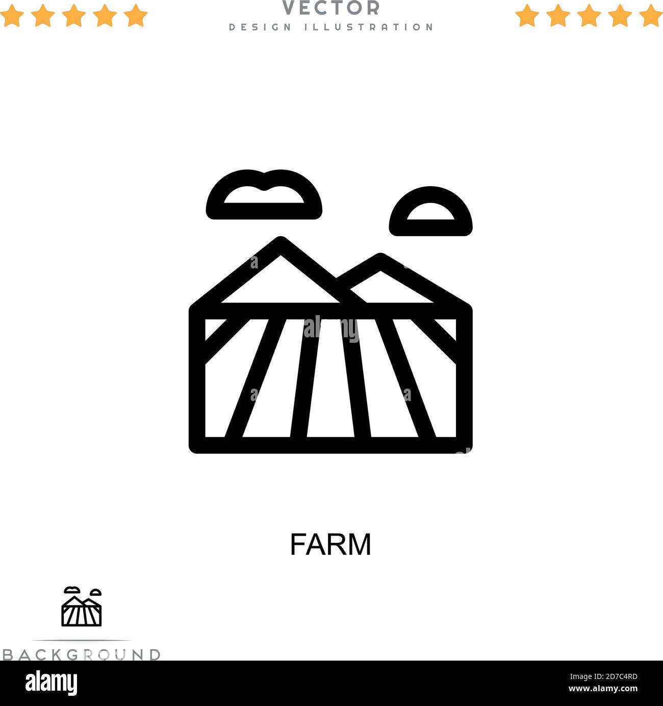 Farm icon. Simple element from digital disruption collection. Line Farm ...