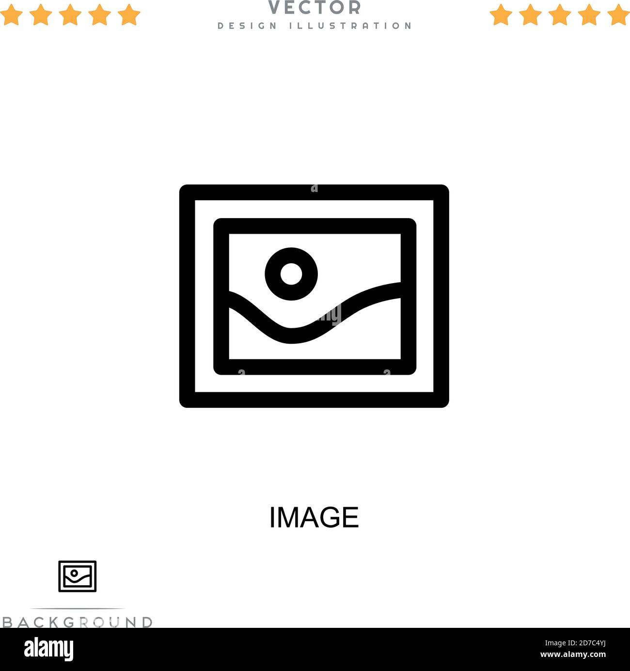 Image icon. Simple element from digital disruption collection. Line Image icon for templates, infographics and more Stock Vector
