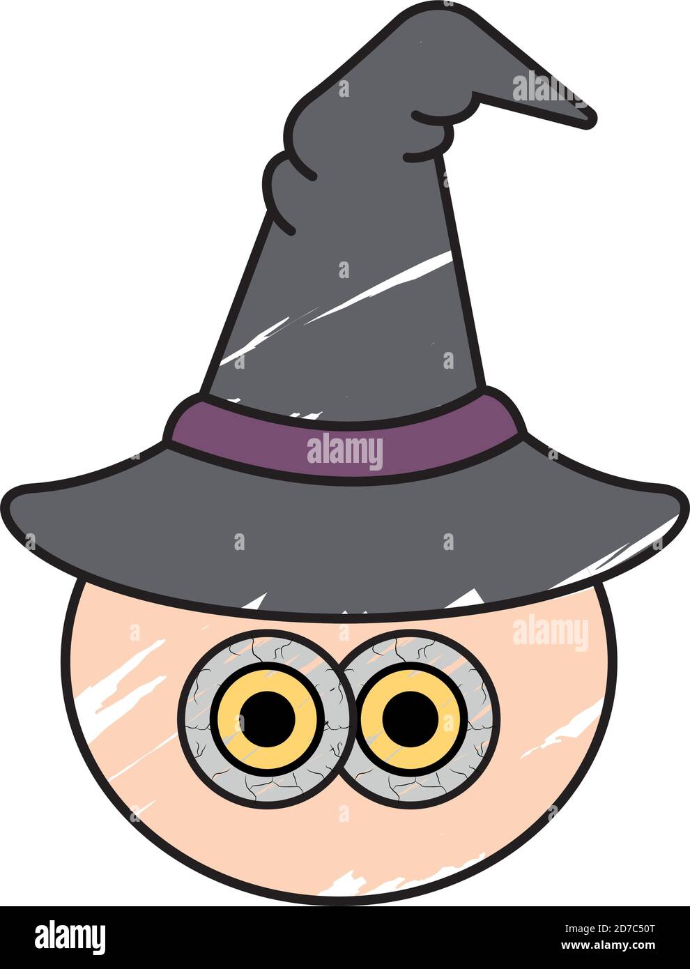 Isolated evil witch face. Halloween season icon - Vector Stock Vector Image  & Art - Alamy