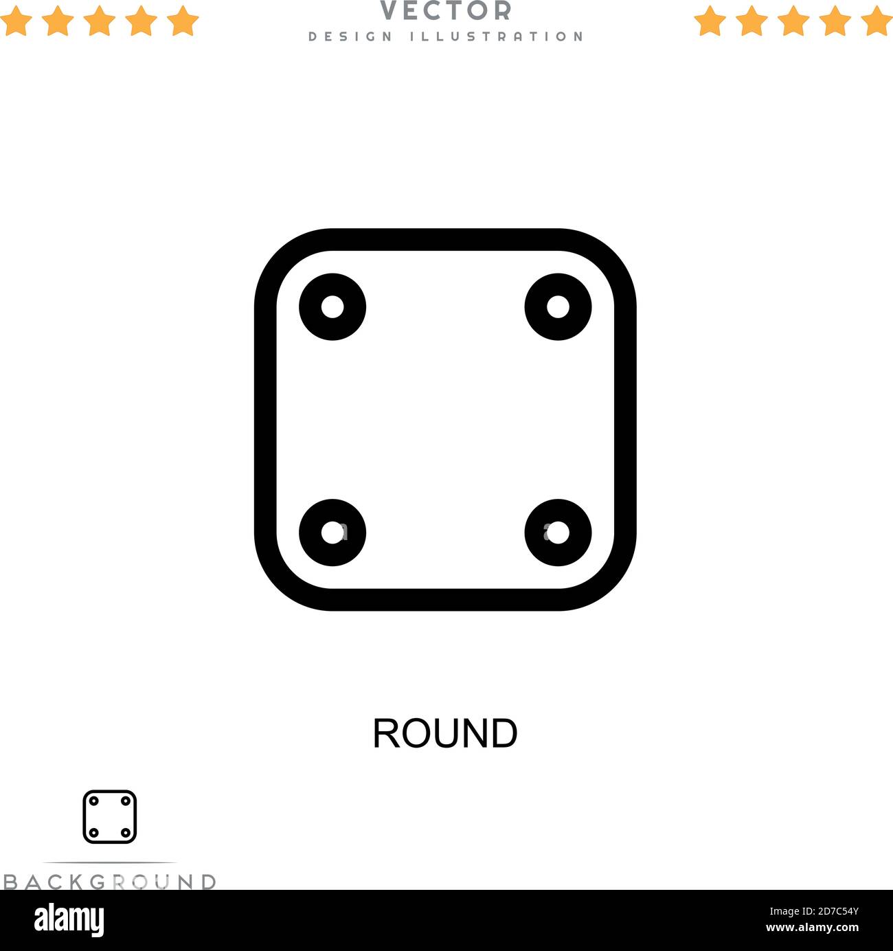Round icon. Simple element from digital disruption collection. Line ...