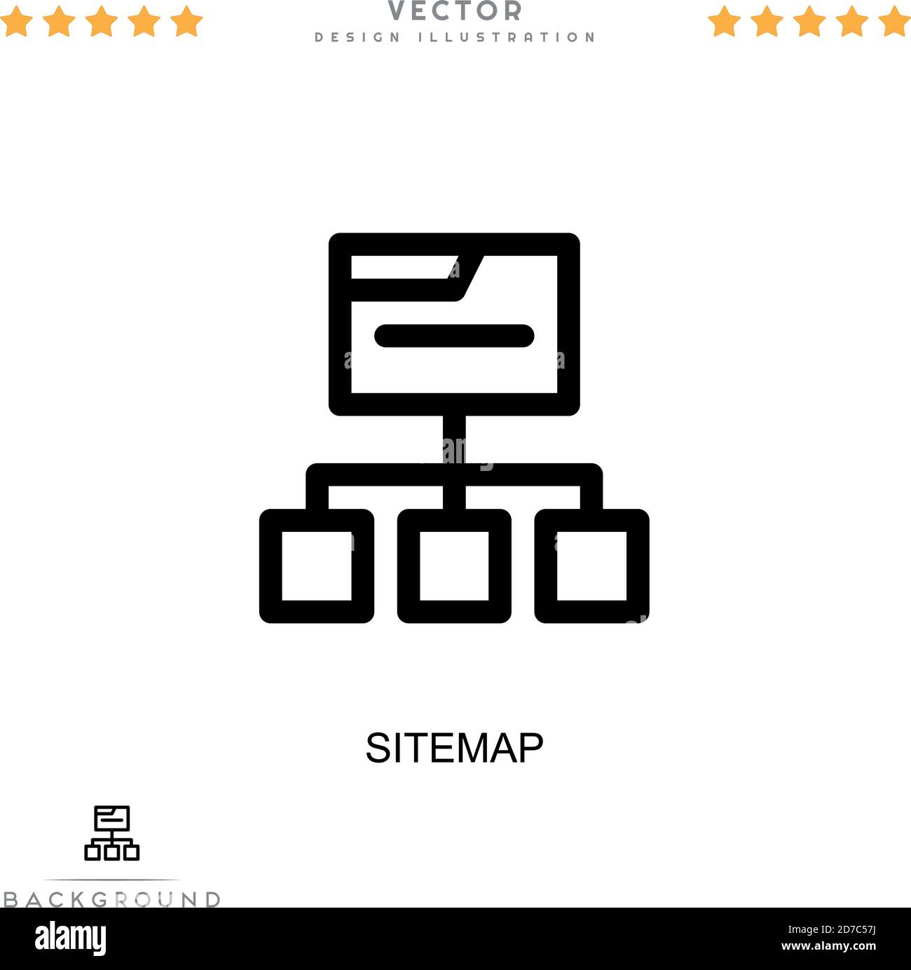 Sitemap icon. Simple element from digital disruption collection. Line Sitemap icon for templates, infographics and more Stock Vector