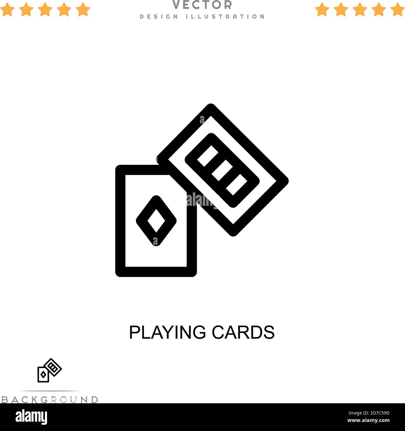 Casino Card Icon Template Vector Illustration Designplaying Card