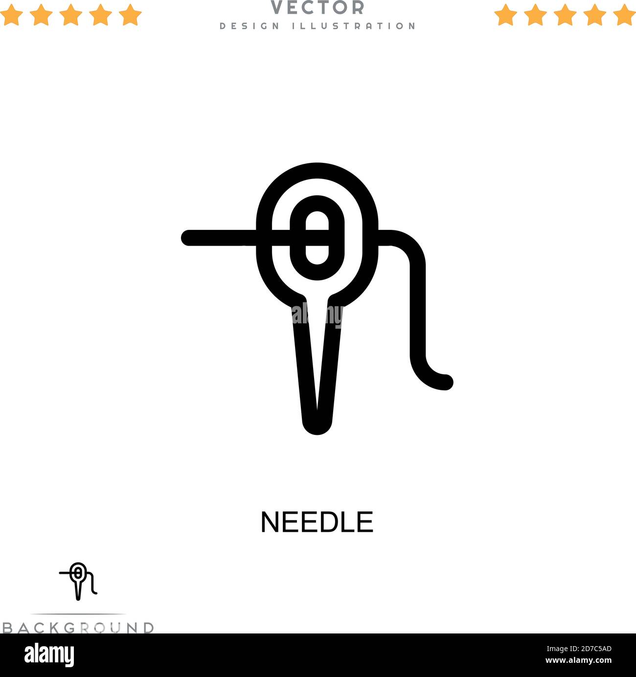 Needle icon. Simple element from digital disruption collection. Line ...