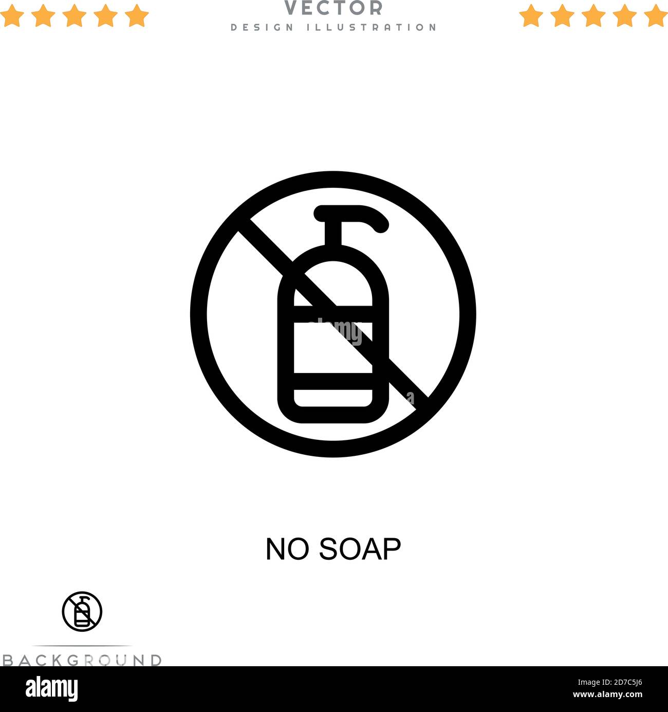 No soap icon. Simple element from digital disruption collection. Line