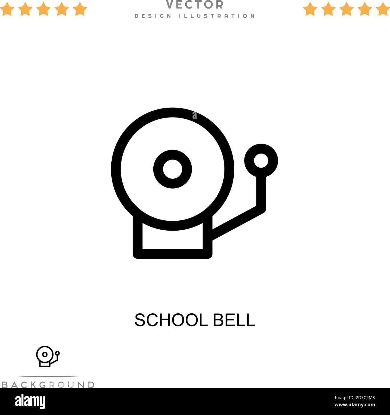 School bell icon. Simple element from digital disruption collection