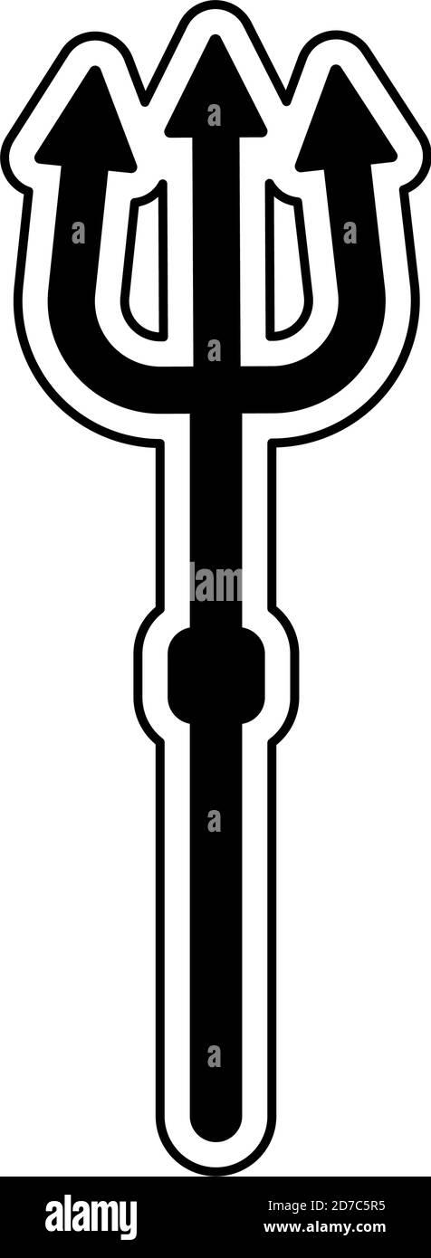 Isolated Devil Fork Icon Halloween Season Icon Vector Stock Vector isolated-devil-fork-icon-halloween-season-icon-vector-stock-vector