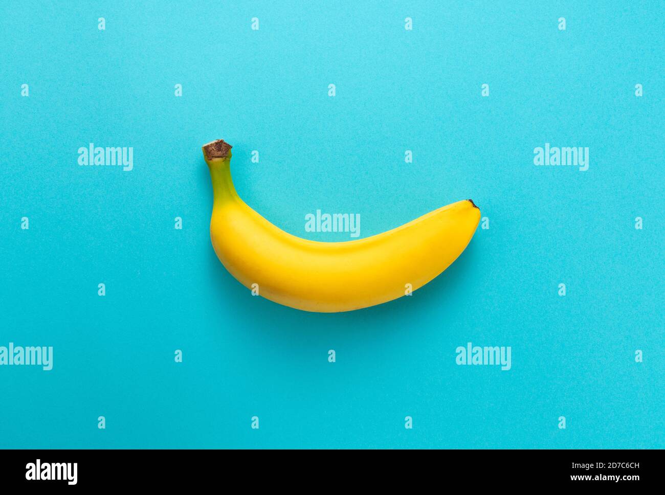 Bananas on a blue background with a copy space Stock Photo