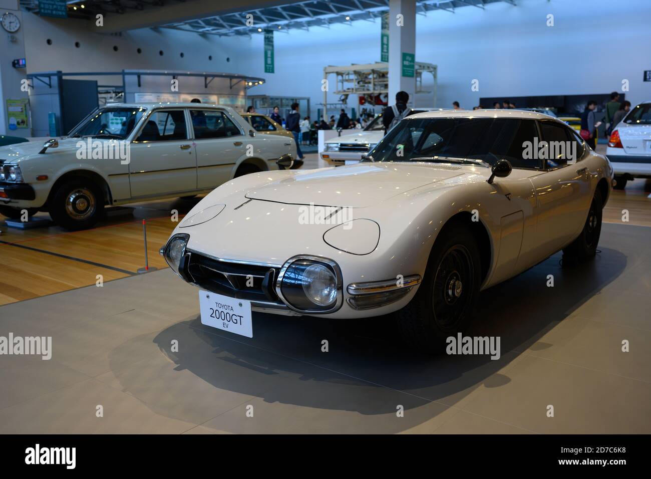 Nagoya / Japan Nov 26 2019 :  Classic sports car model 2000GT parked in the hall of the Memorial Museum of Industry and Technology. Toyota is a popula Stock Photo