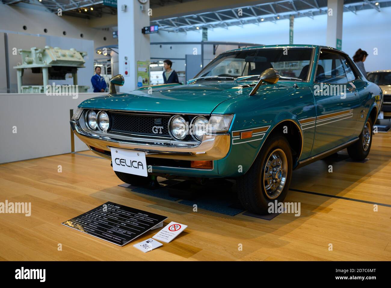 Nagoya / Japan Nov 26 2019 :  Classic sports car model Celica parked in the hall of the Memorial Museum of Industry and Technology. Stock Photo