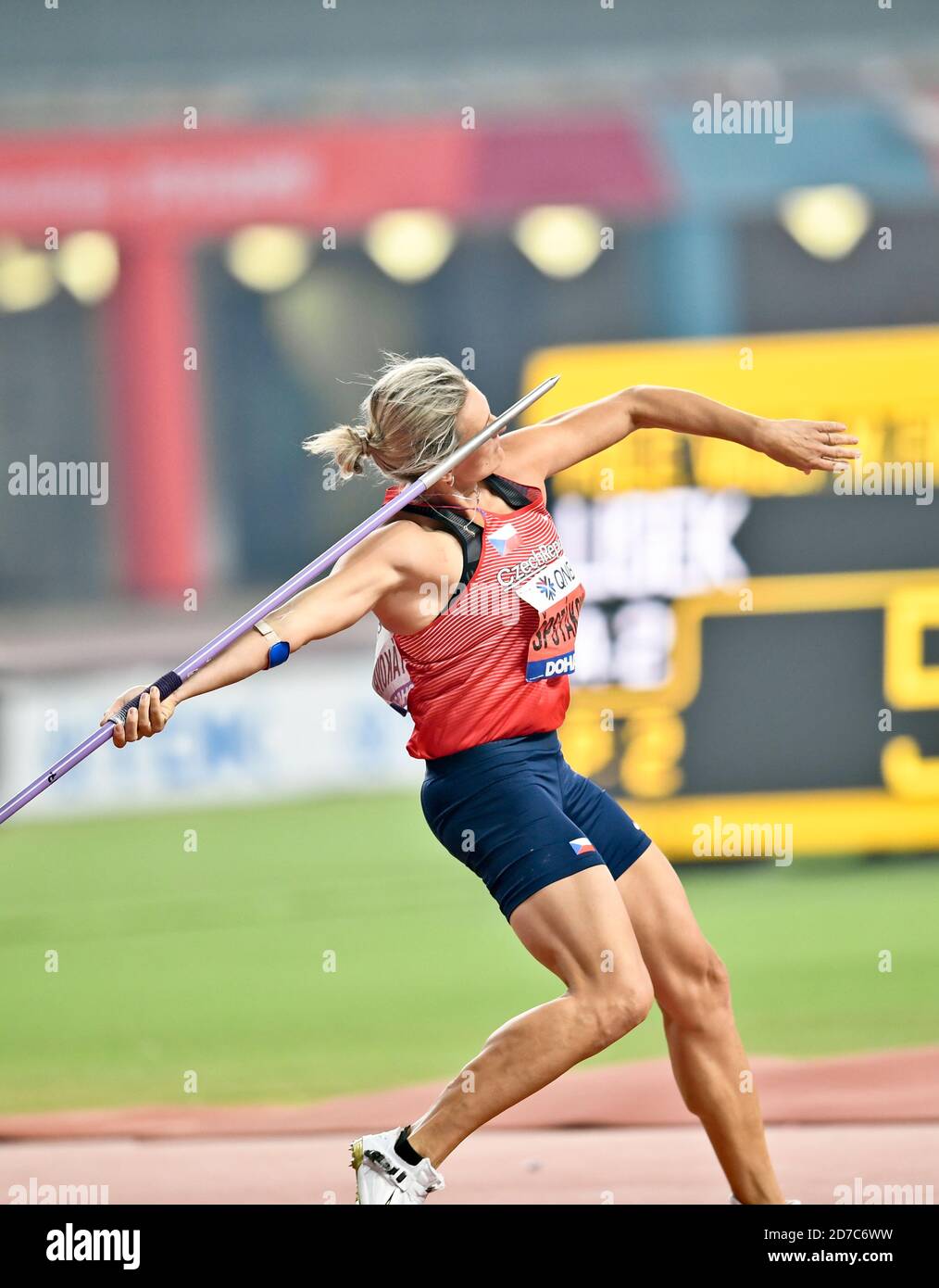 Barbora Spotakova (Czech Republic). Javelin Throw final. IAAF World