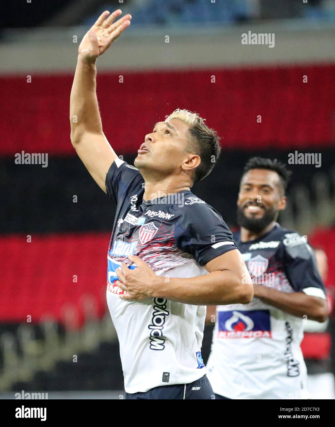 Soccer Football Copa Libertadores Flamengo V Junior Estadio Maracana Rio De Janeiro Brazil October 21 2020 Junior S Teofilo Gutierrez Celebrates Scoring Their First Goal Pool Via Reuters Sergio Moraes Stock Photo Alamy