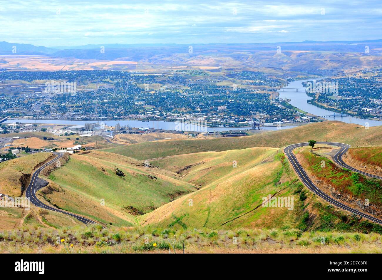 Lewiston Idaho view from Lewiston Hill Overlook Stock Photo Alamy
