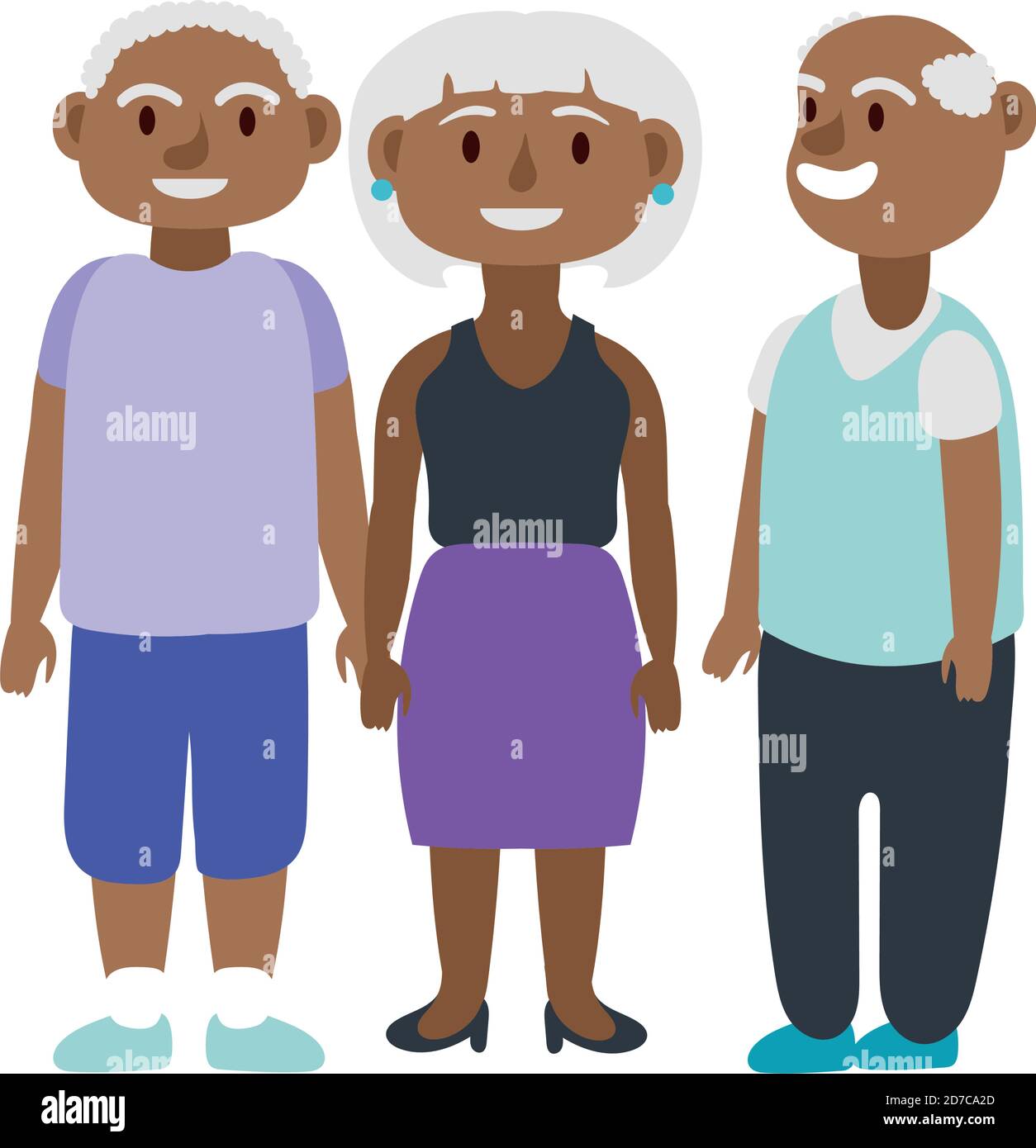 afro old people persons avatars characters vector illustration design ...
