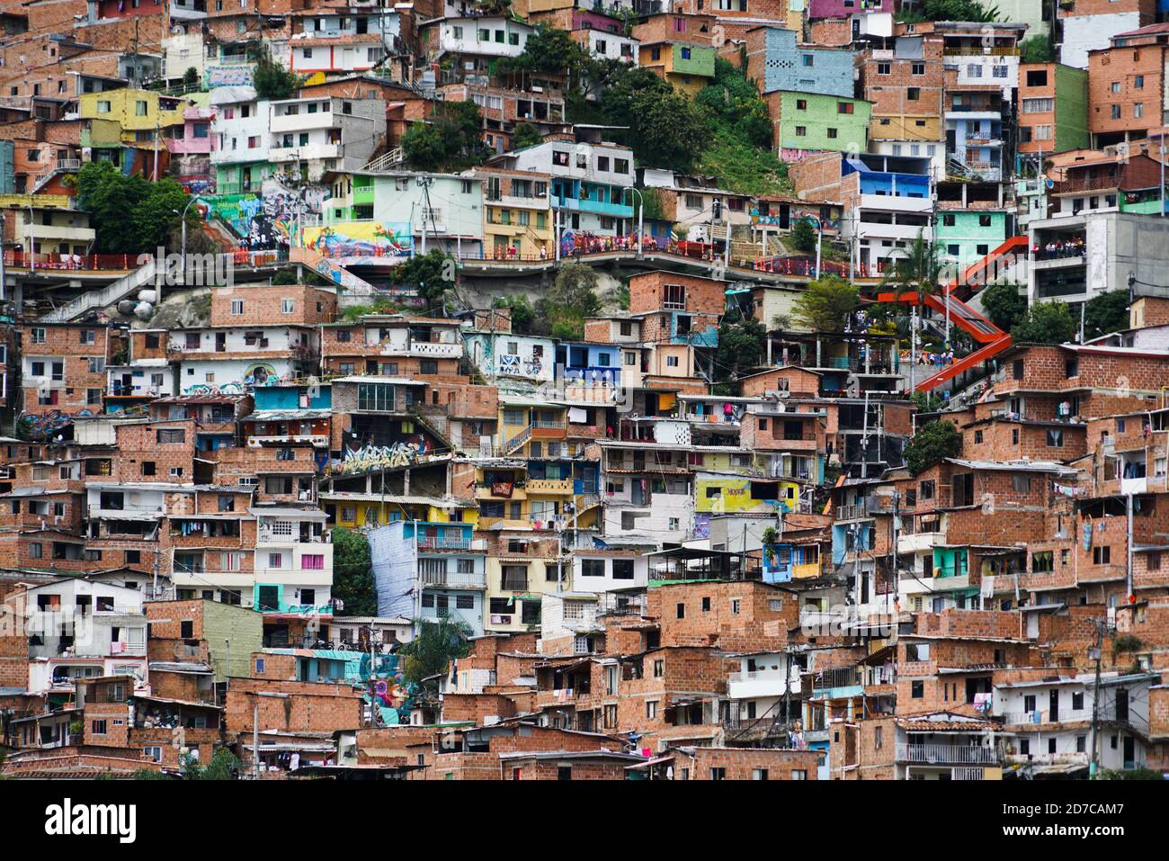 Comuna 13 in Medellin, Colombia Stock Photo