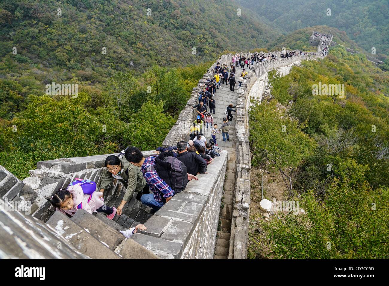 Great wall of China climb Stock Photo Alamy
