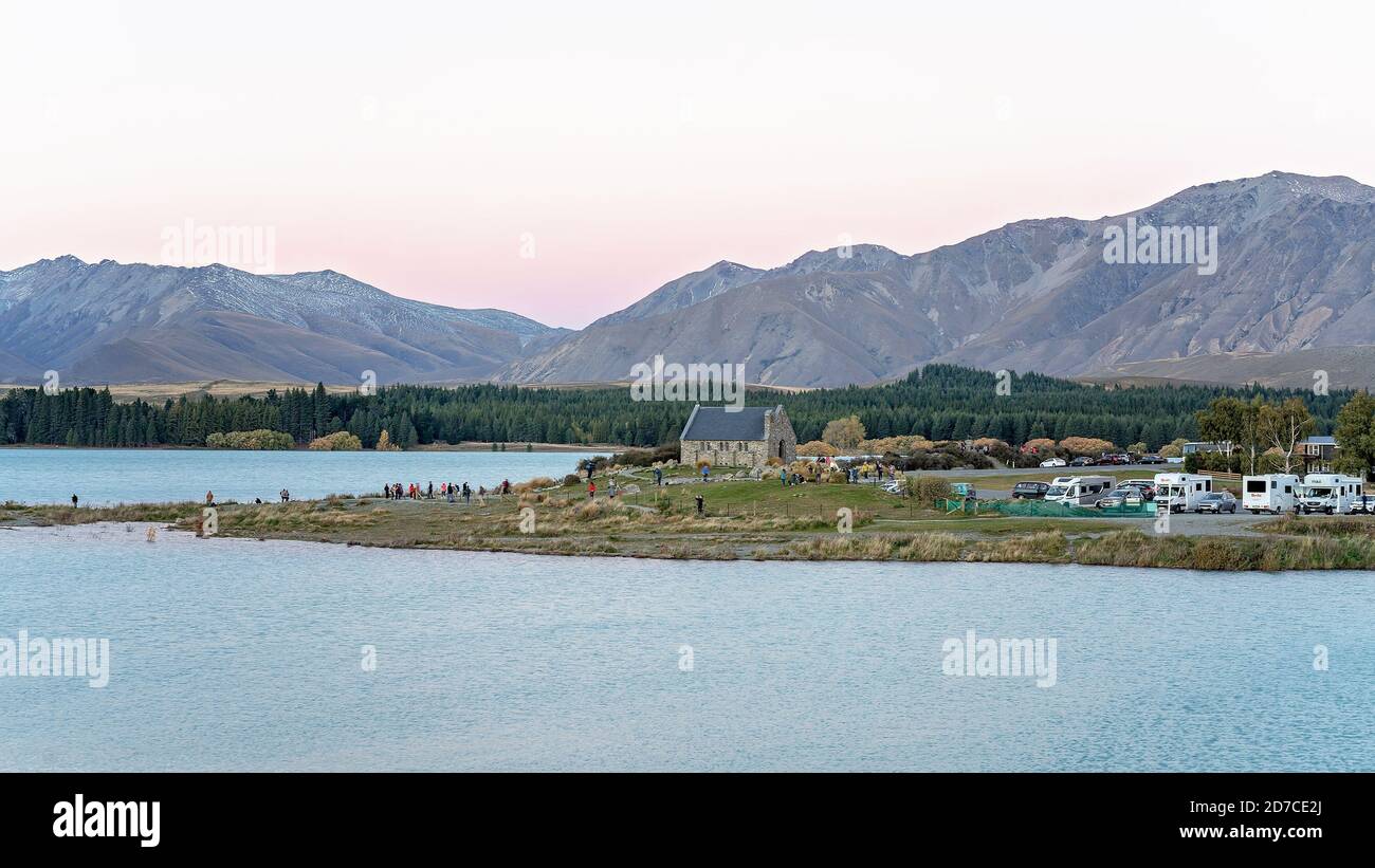 Lake Tekapo New Zealand April 18 The Beauty Of The Stone Church Of The Good Shepherd Standing On The Glacial Shores Of Lake Tekapo Attracts Visi Stock Photo Alamy Lake Tekapo New Zealand April 18 The Beauty Of The Stone Church Of The Good Shepherd Standing On The Glacial Shores Of Lake Tekapo Attracts Visi Stock Photo Alamy