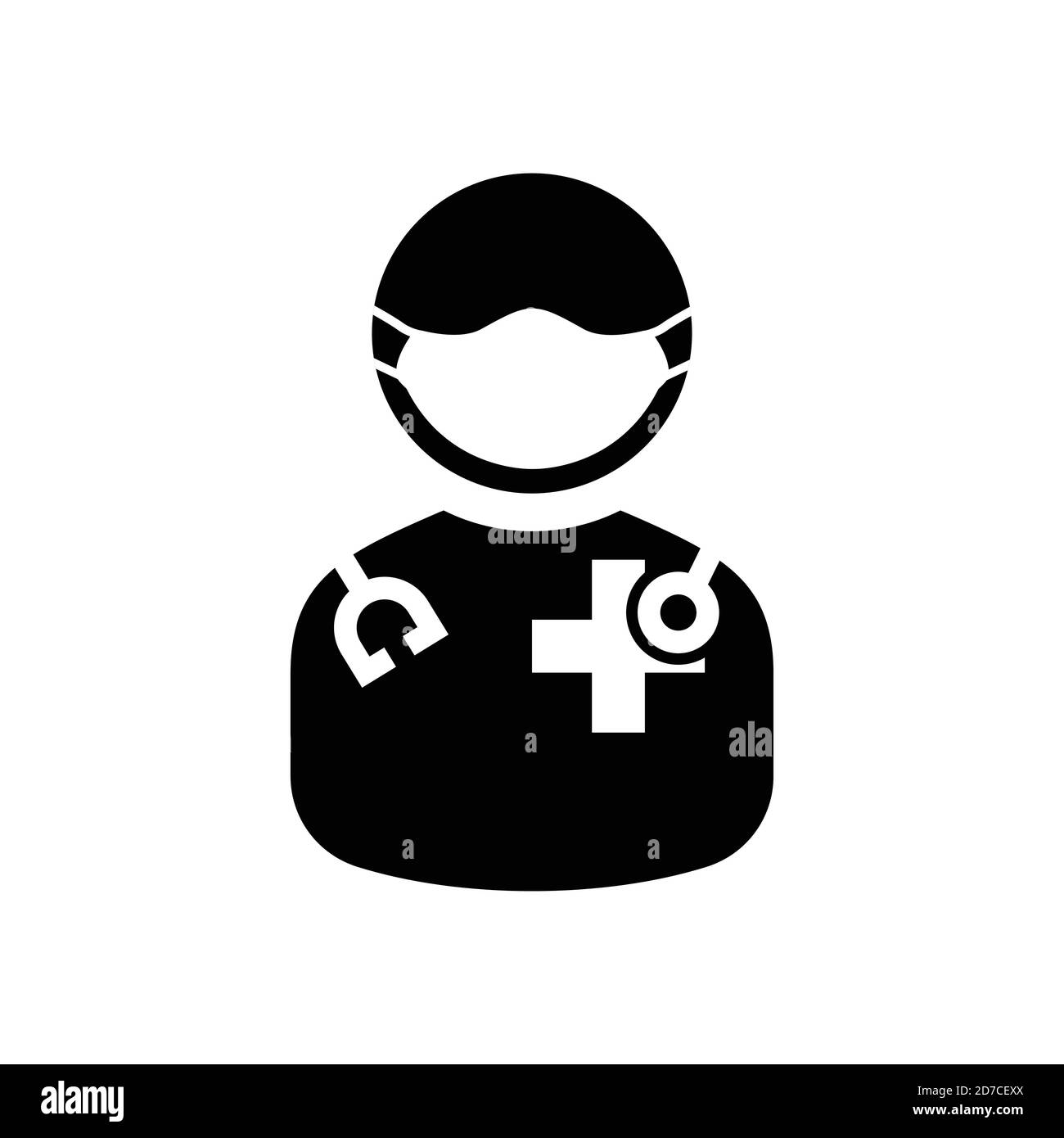 Doctor icon using mask. Design template vector Stock Vector