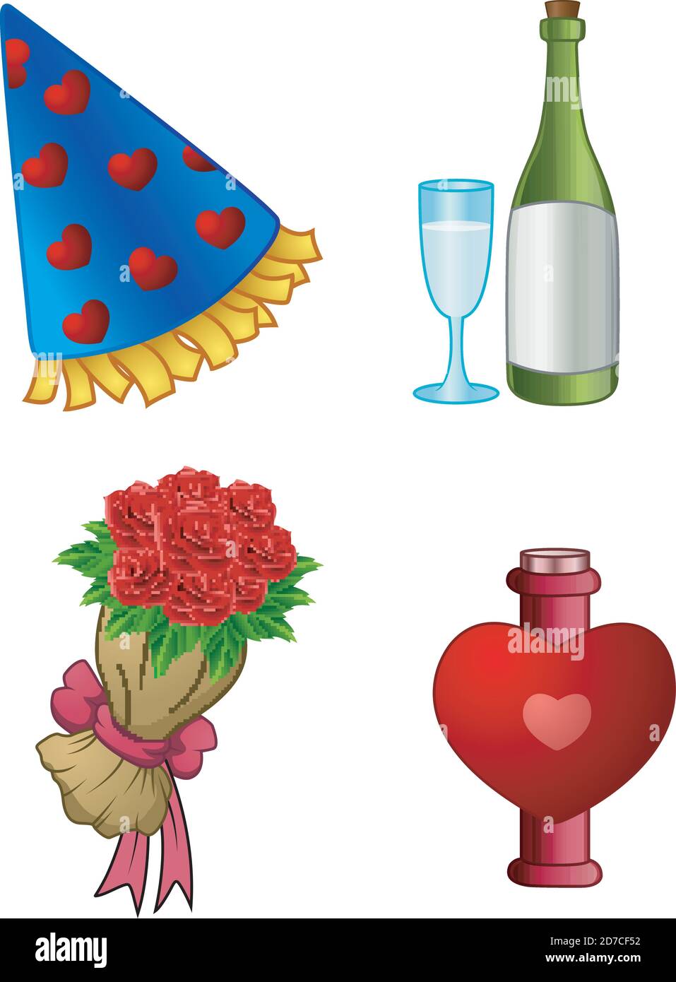 Vector illustration of Valentine's day icons Stock Vector Image & Art ...