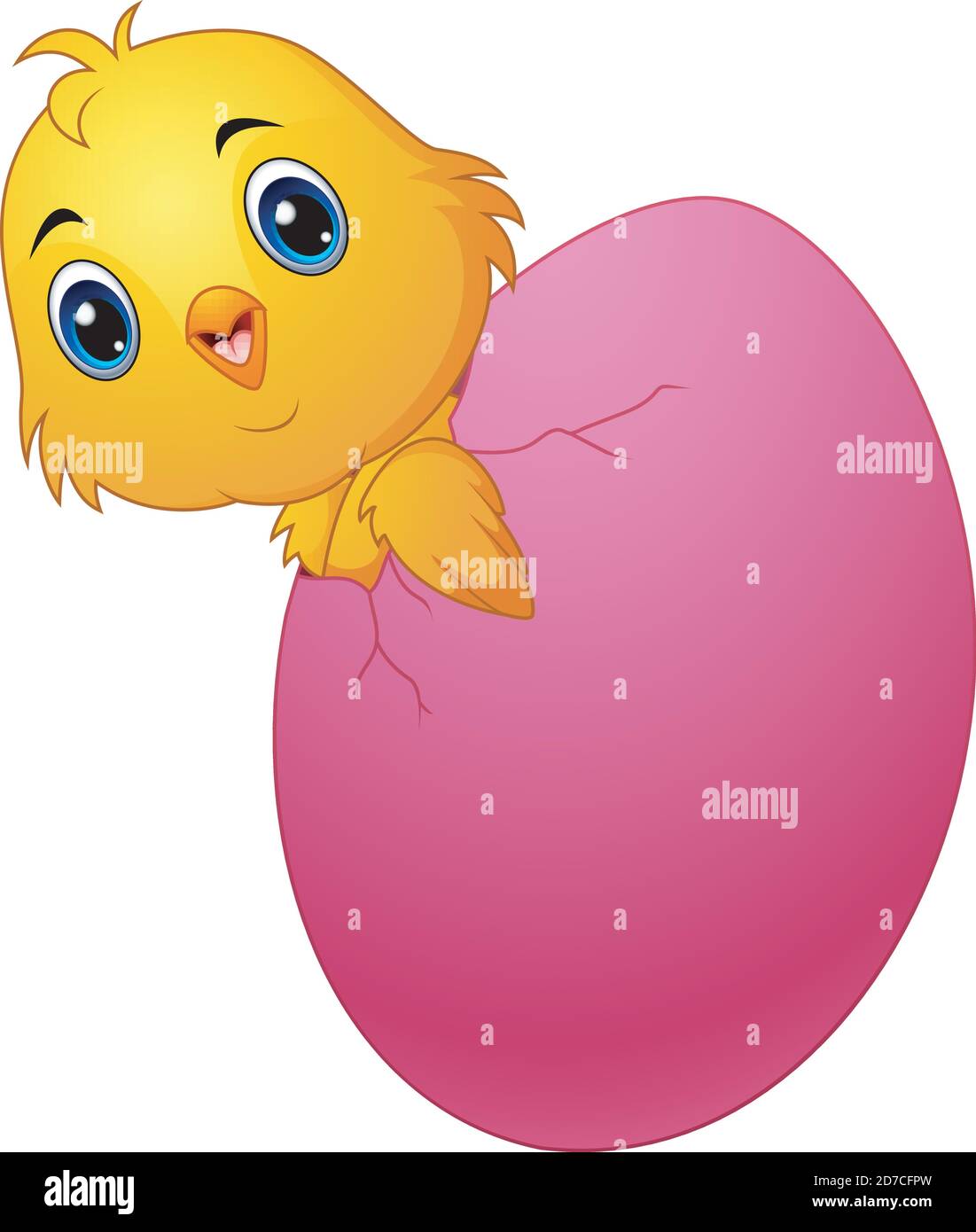Cartoon chick hatching from an egg Stock Vector Image & Art Alamy
