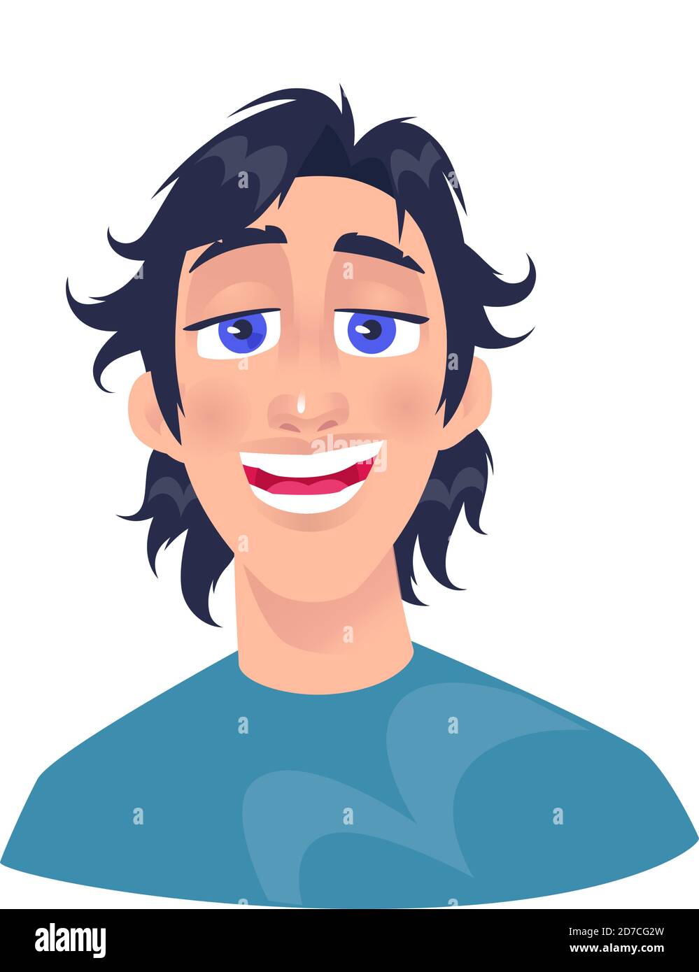Illustration of a young man. Vector. Adult guy cartoon character for
