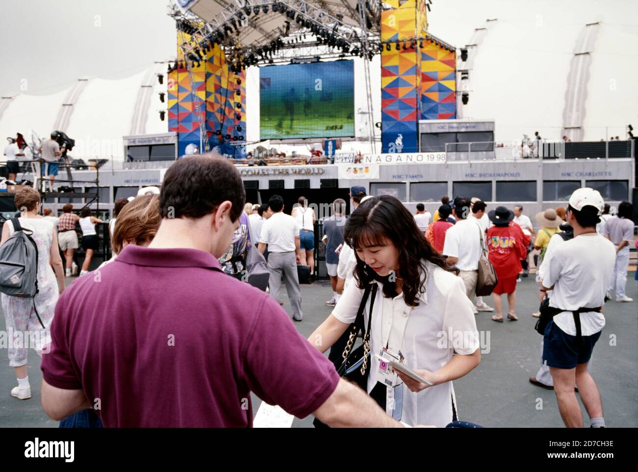 A promotion event of the Nagano 1998 Winter Olympics during the Atlanta 1996 Olympic Games in Atlanta, Georgia, United States. Credit: Koji Aoki/AFLO SPORT/Alamy Live News Stock Photo