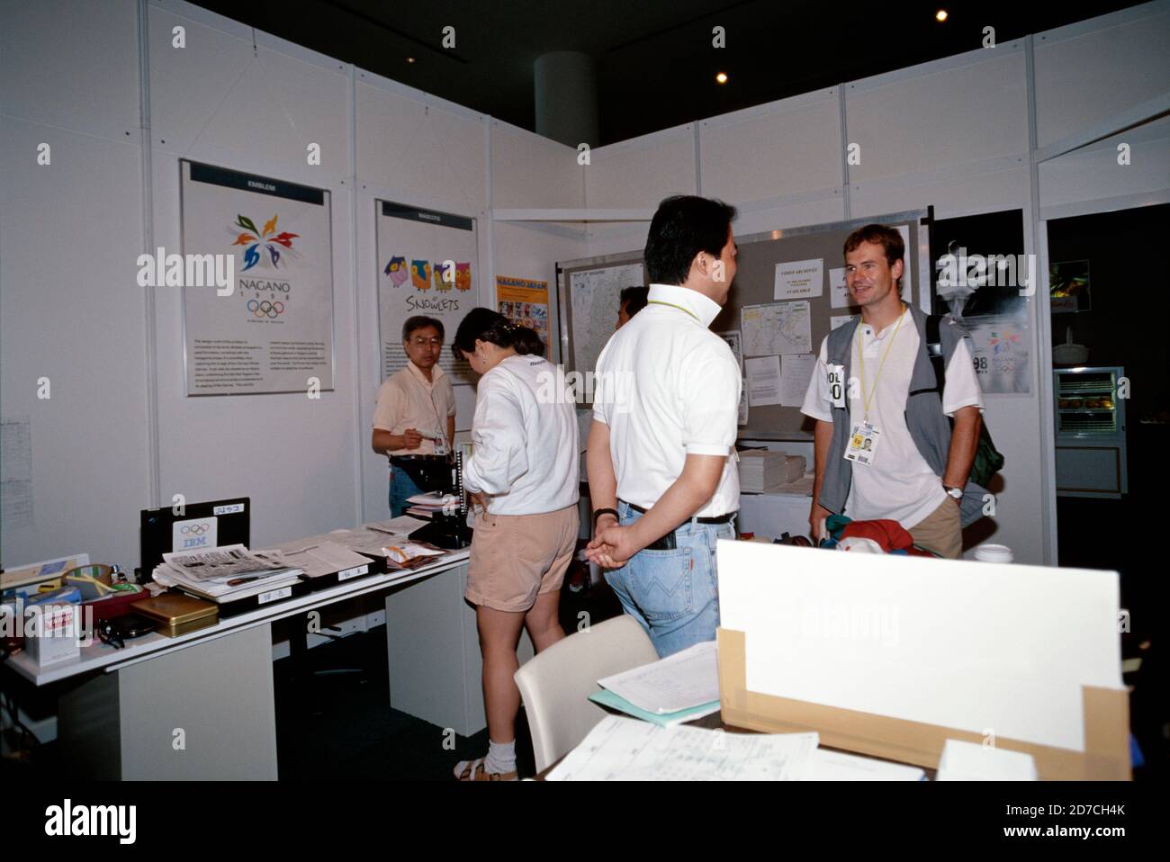 A poster of the Nagano 1998 Winter Olympics is seen at Main Press Centre (MPC) during the Atlanta 1996 Olympic Games in Atlanta, Georgia, United States. Credit: Koji Aoki/AFLO SPORT/Alamy Live News Stock Photo