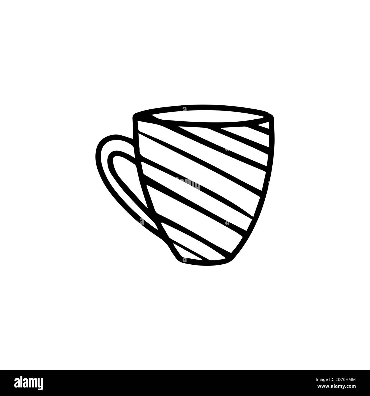 Striped mug isolated on a white background. vector Stock Vector Image & Art Alamy