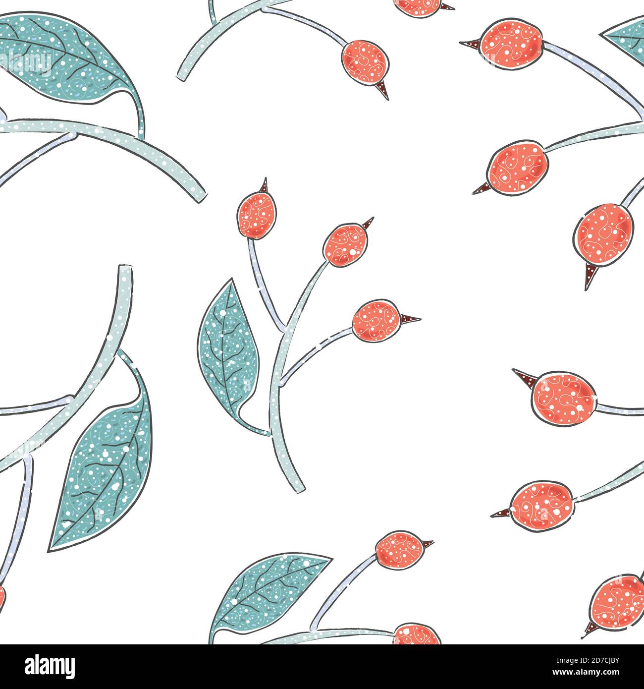 Seamless Winter Pattern. Merry Christmas Texture. Vector Illustration Stock Vector