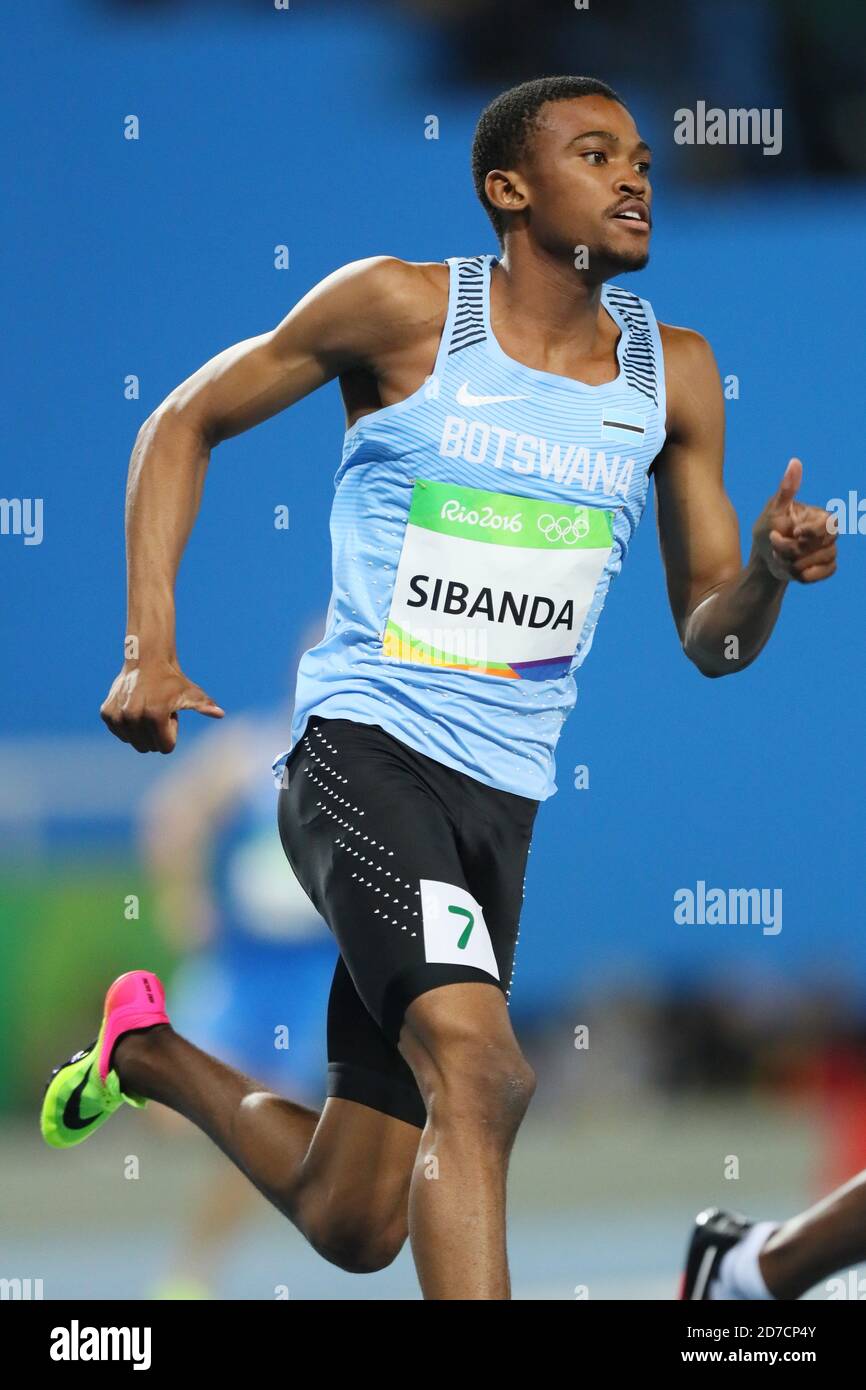 Rio de Janeiro, Brazil. 12th Aug, 2016. Karabo Sibanda (BOT) Athletics : Men's 400m at Olympic Stadium during the Rio 2016 Olympic Games in Rio de Janeiro, Brazil . Credit: YUTAKA/AFLO SPORT/Alamy Live News Stock Photo