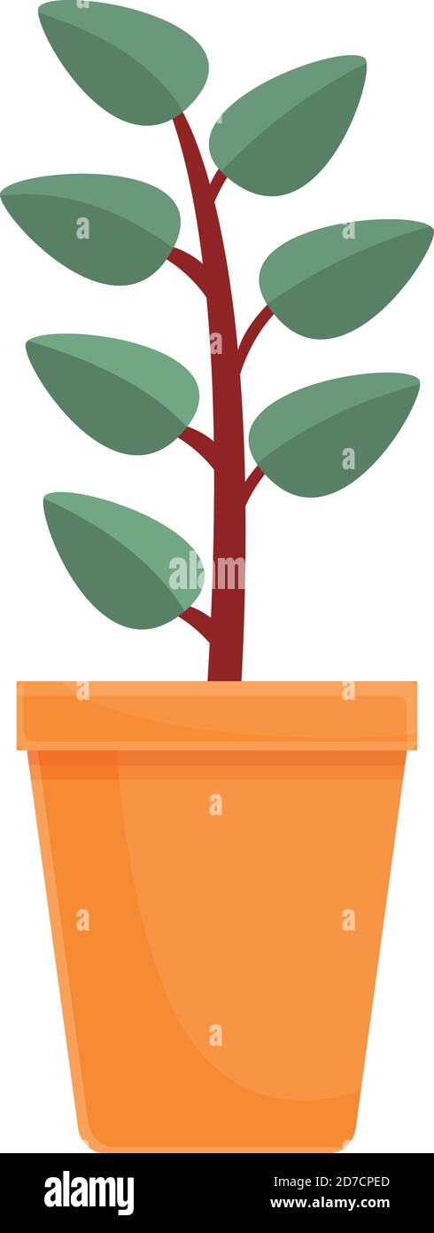 Cozy home plant pot icon. Cartoon of cozy home plant pot vector icon ...