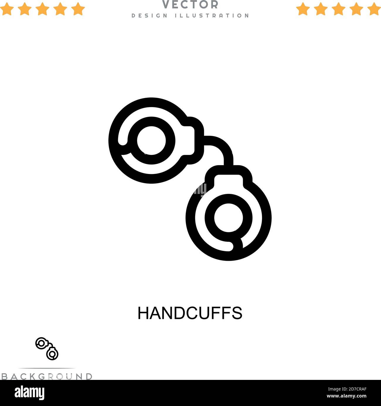 Handcuffs icon. Simple element from digital disruption collection. Line ...