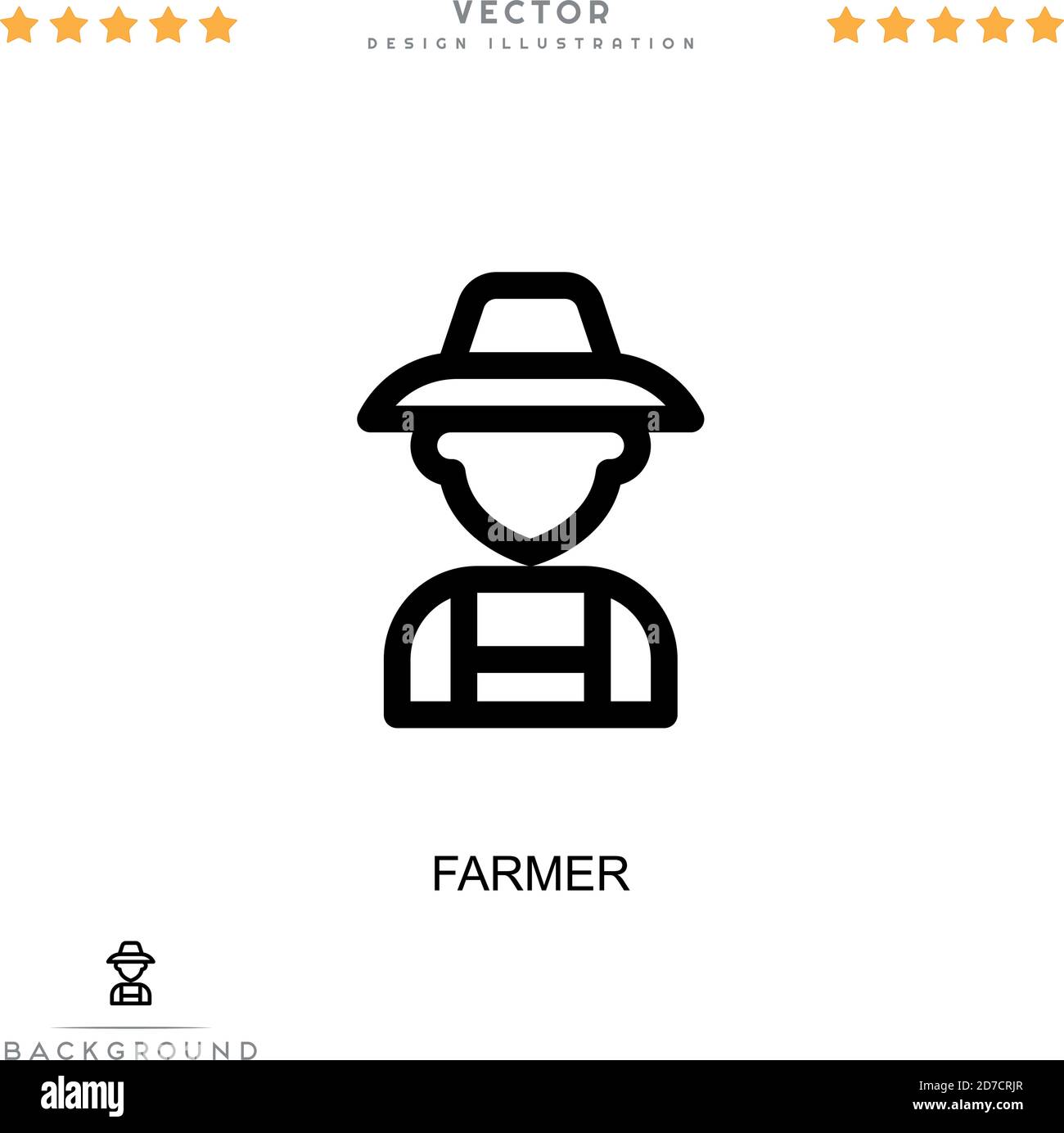 Farmer icon. Simple element from digital disruption collection. Line Farmer icon for templates, infographics and more Stock Vector