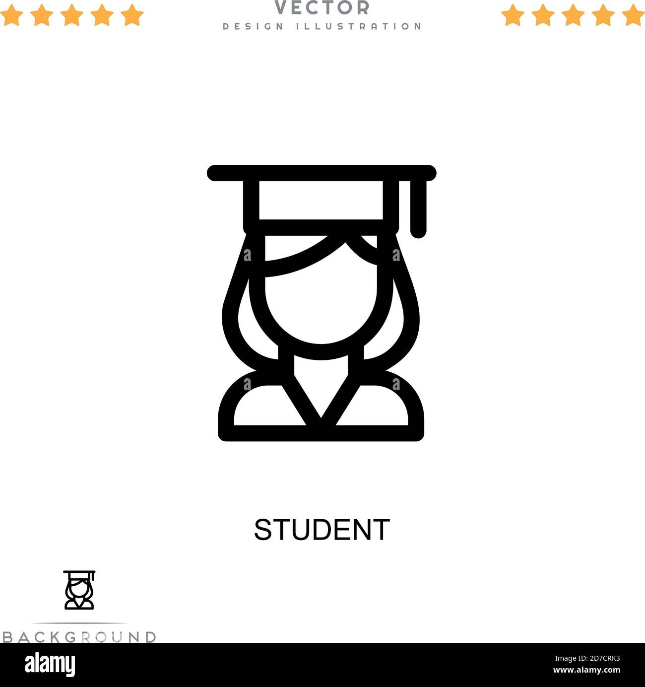 Student icon. Simple element from digital disruption collection. Line Student icon for templates, infographics and more Stock Vector