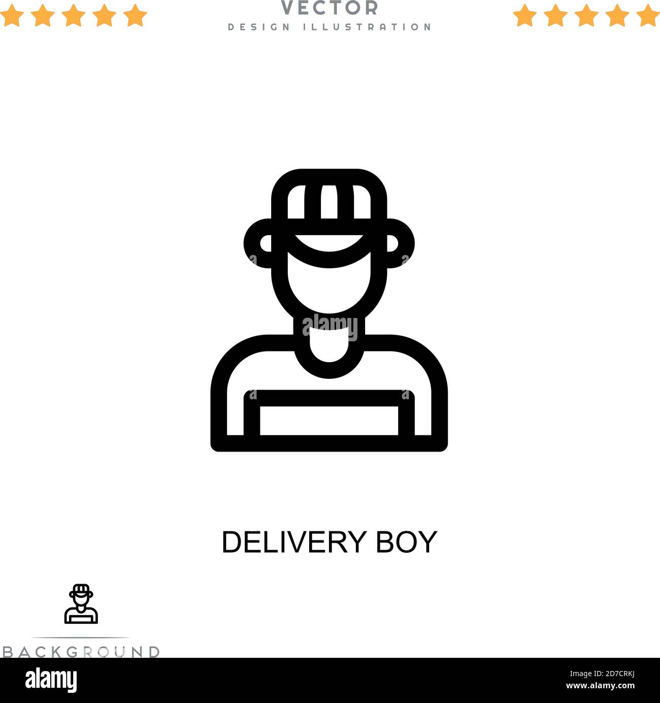 Delivery boy icon. Simple element from digital disruption collection. Line Delivery boy icon for templates, infographics and more Stock Vector