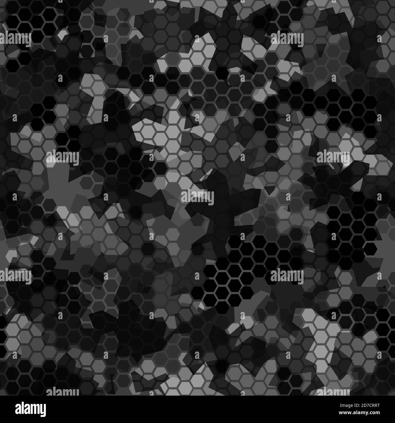 Army camouflage vector seamless pattern Black and White Stock
