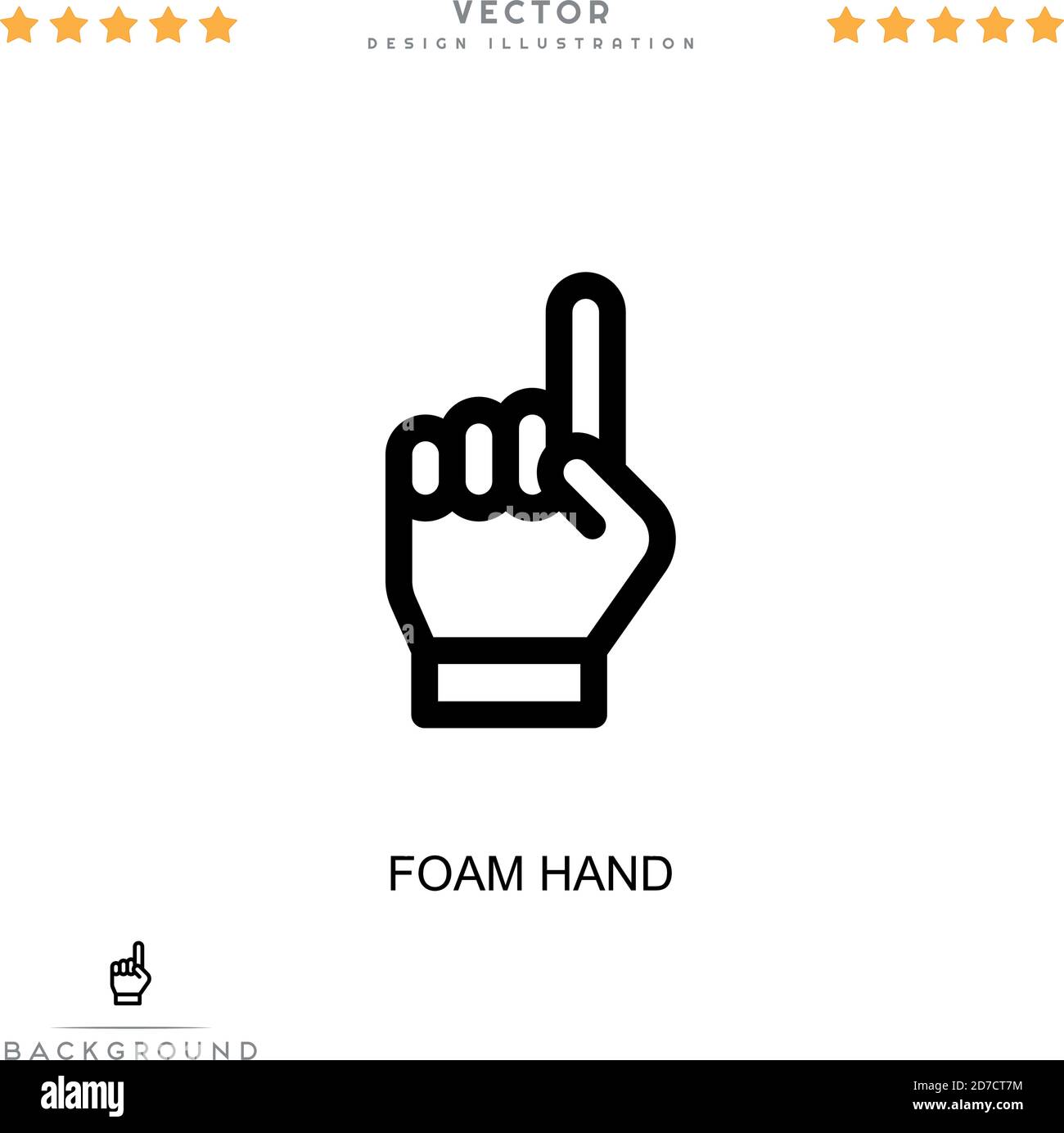 Foam hand icon. Simple element from digital disruption collection. Line