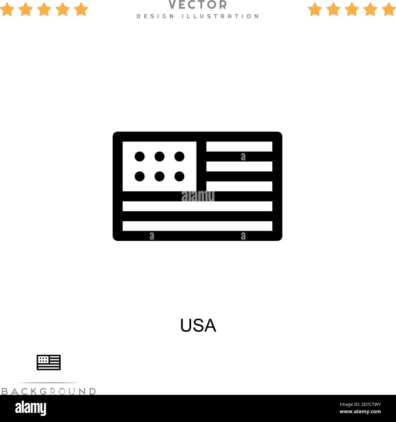 Usa icon. Simple element from digital disruption collection. Line Usa ...