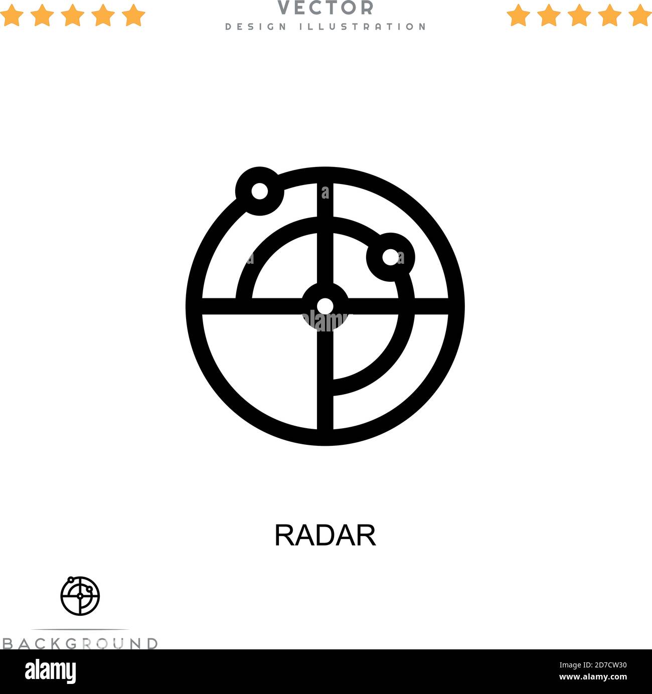 Radar icon. Simple element from digital disruption collection. Line ...