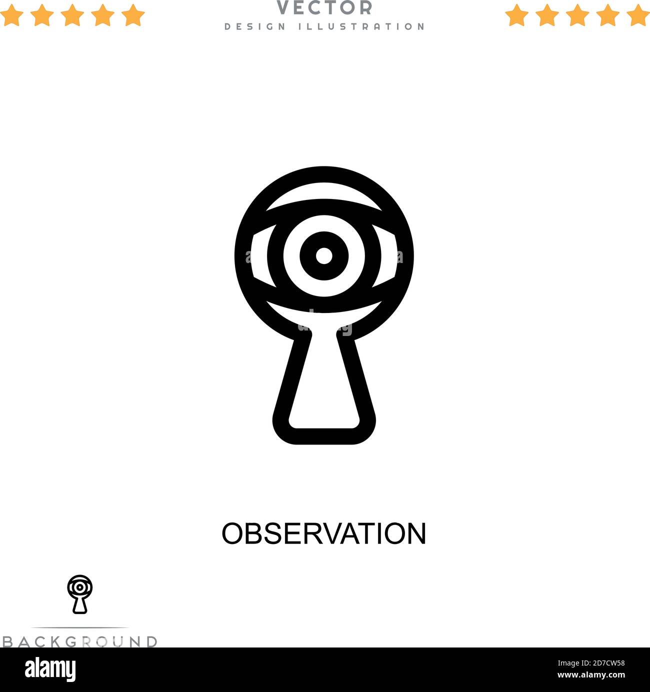 Observation icon. Simple element from digital disruption collection. Line Observation icon for templates, infographics and more Stock Vector