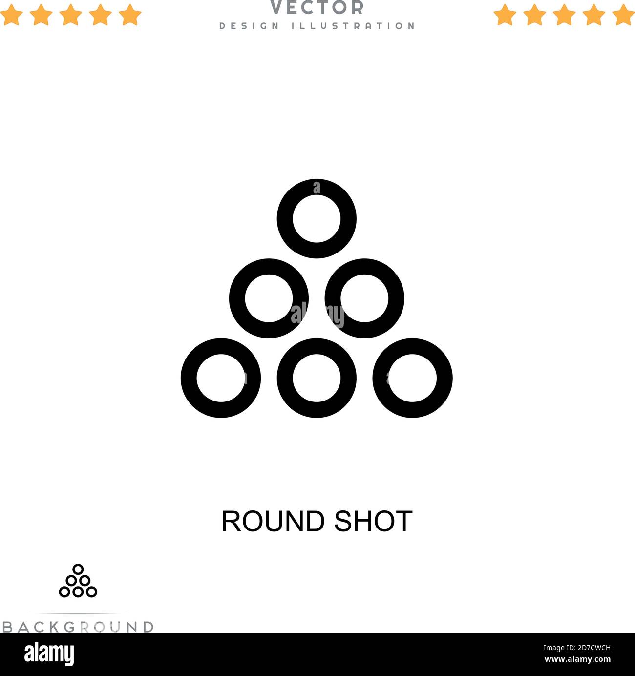 Round shot icon. Simple element from digital disruption collection. Line Round shot icon for templates, infographics and more Stock Vector