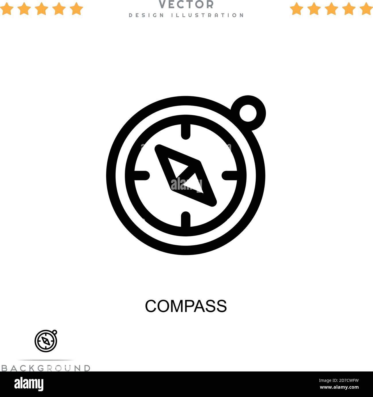 Compass icon. Simple element from digital disruption collection. Line ...