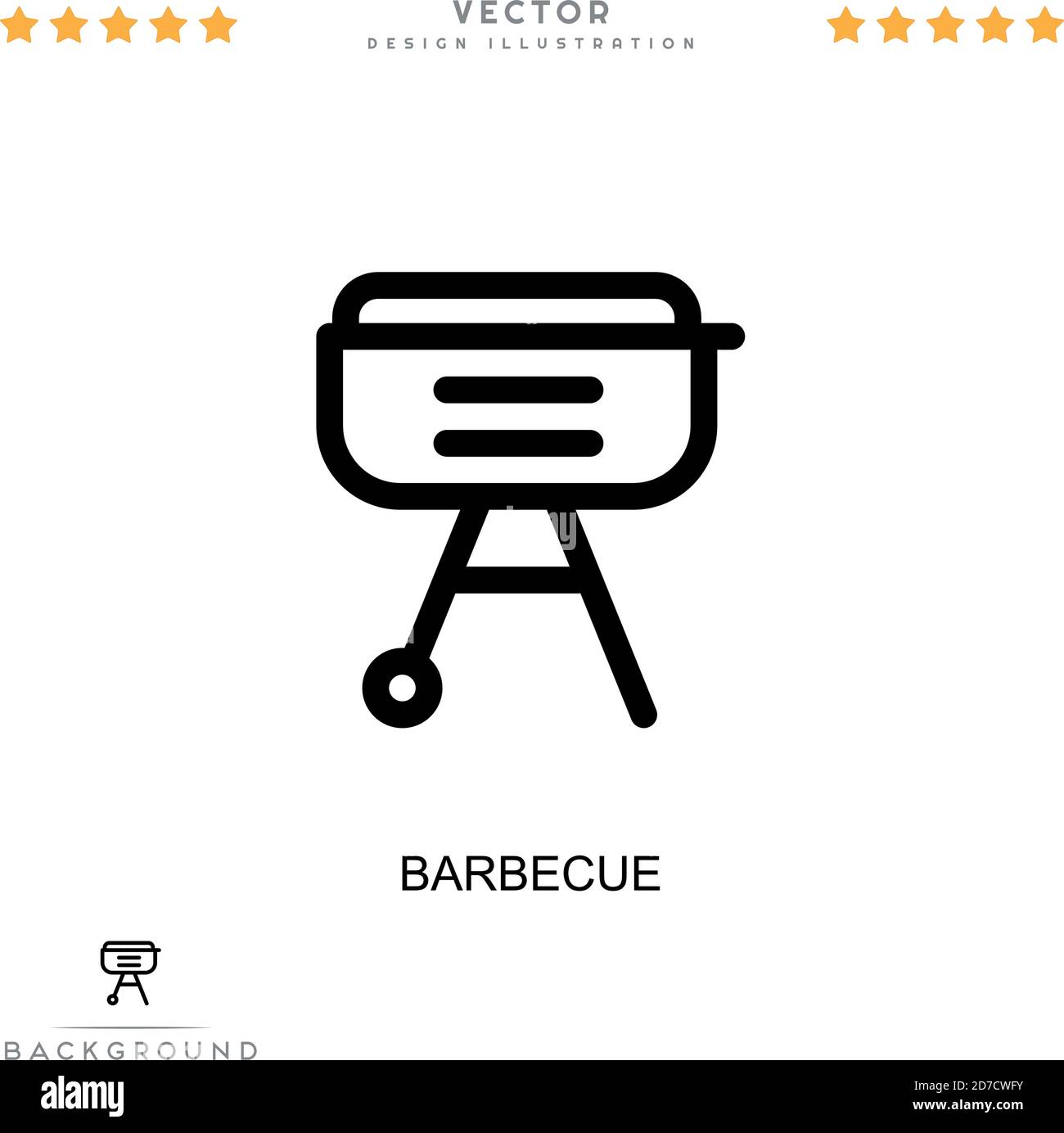 Barbecue icon. Simple element from digital disruption collection. Line ...