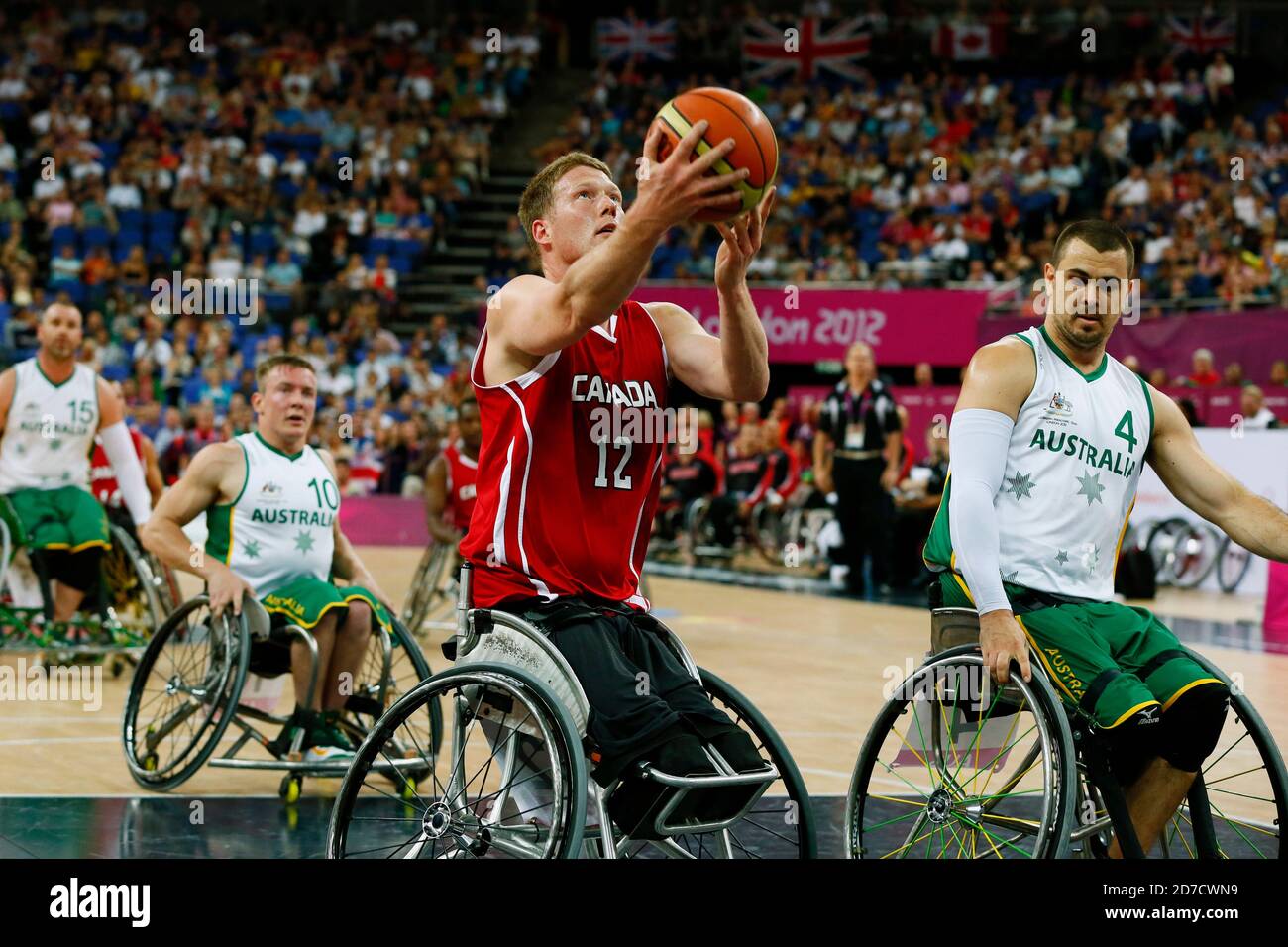 London, UK. 8th Sep, 2012. Patrick Anderson (CAN) Wheelchair basketball : Men's Final match between Australia - Canada during the London 2012 Paralympic Games at North Greenwich Arena in London, UK . Credit: AFLO SPORT/Alamy Live News Stock Photo