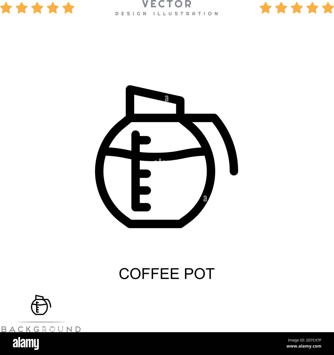 Coffee pot icon. Simple element from digital disruption collection. Line Coffee pot icon for templates, infographics and more Stock Vector